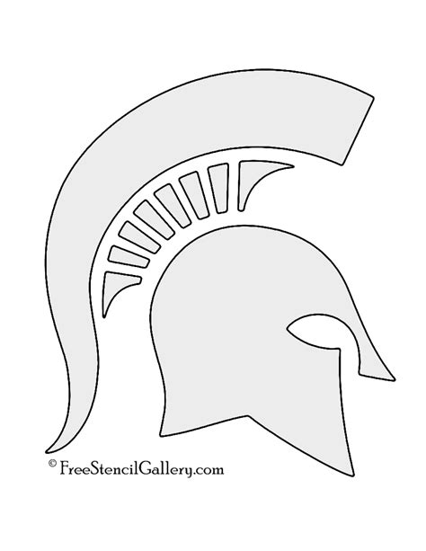 Printable Spartan Helmet Template